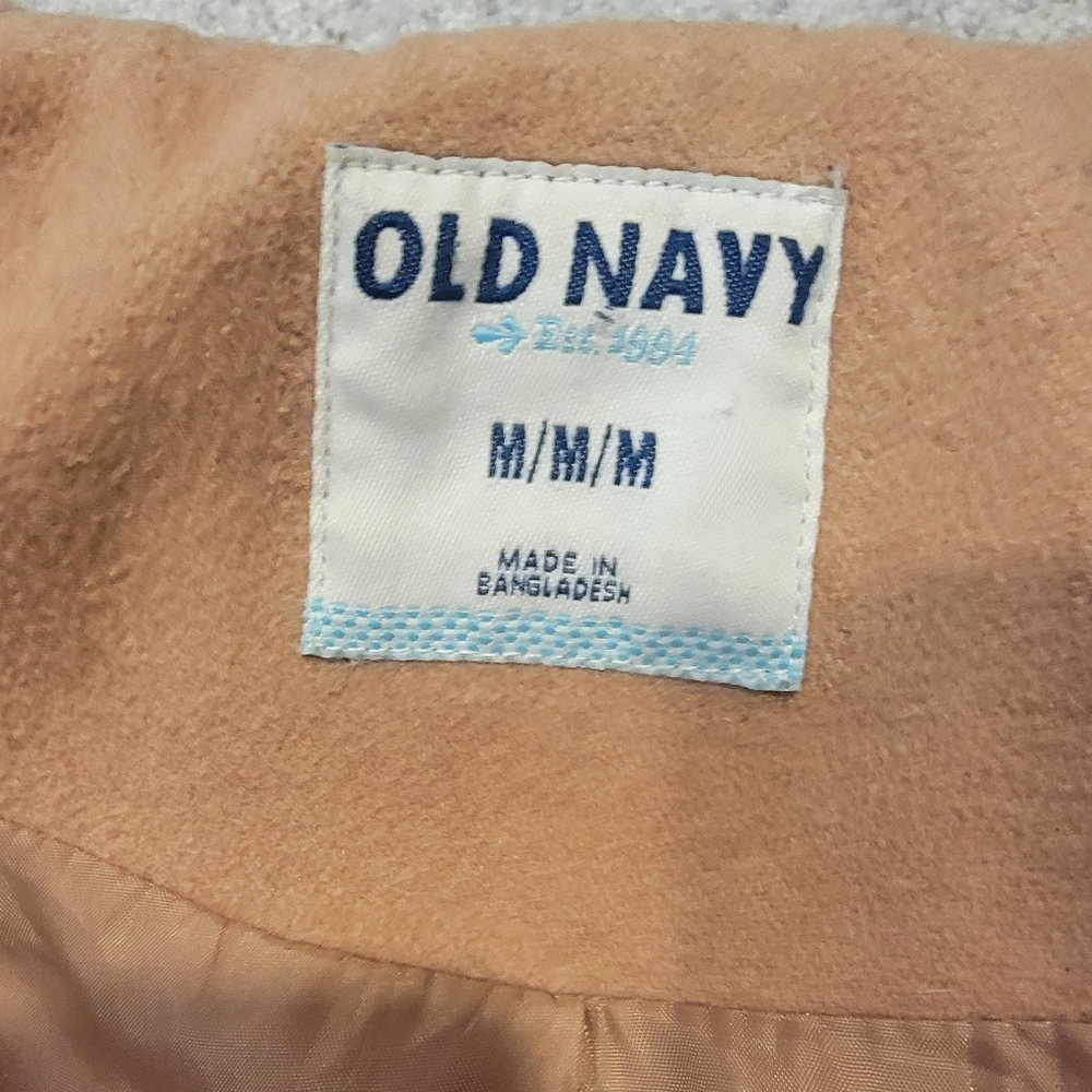 Old Navy Camel Color Wool Coat Size Medium - image 3